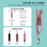 Laserable Leather Key Organizer/Holder (Black, Brown, and Pink)