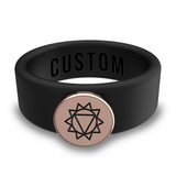 WildFire Chakra Silicone Beveled Ring w/ Removable Stainless Steel Plate + Ring Box