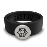 WildFire Chakra Silicone Beveled Ring w/ Removable Stainless Steel Plate + Ring Box